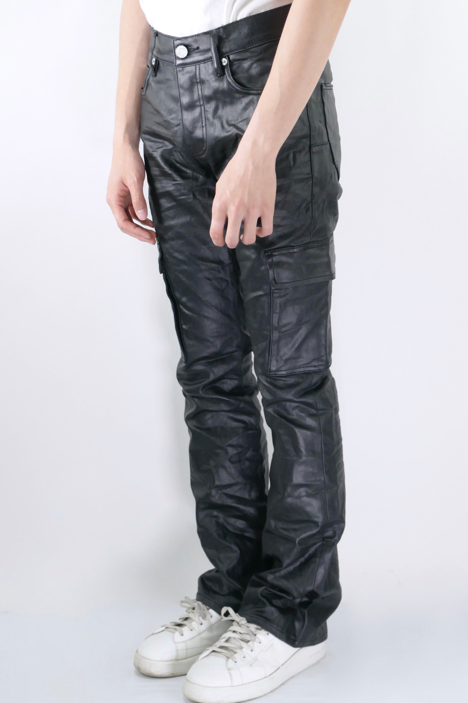 Lined Nylon Pants - Black, mnml