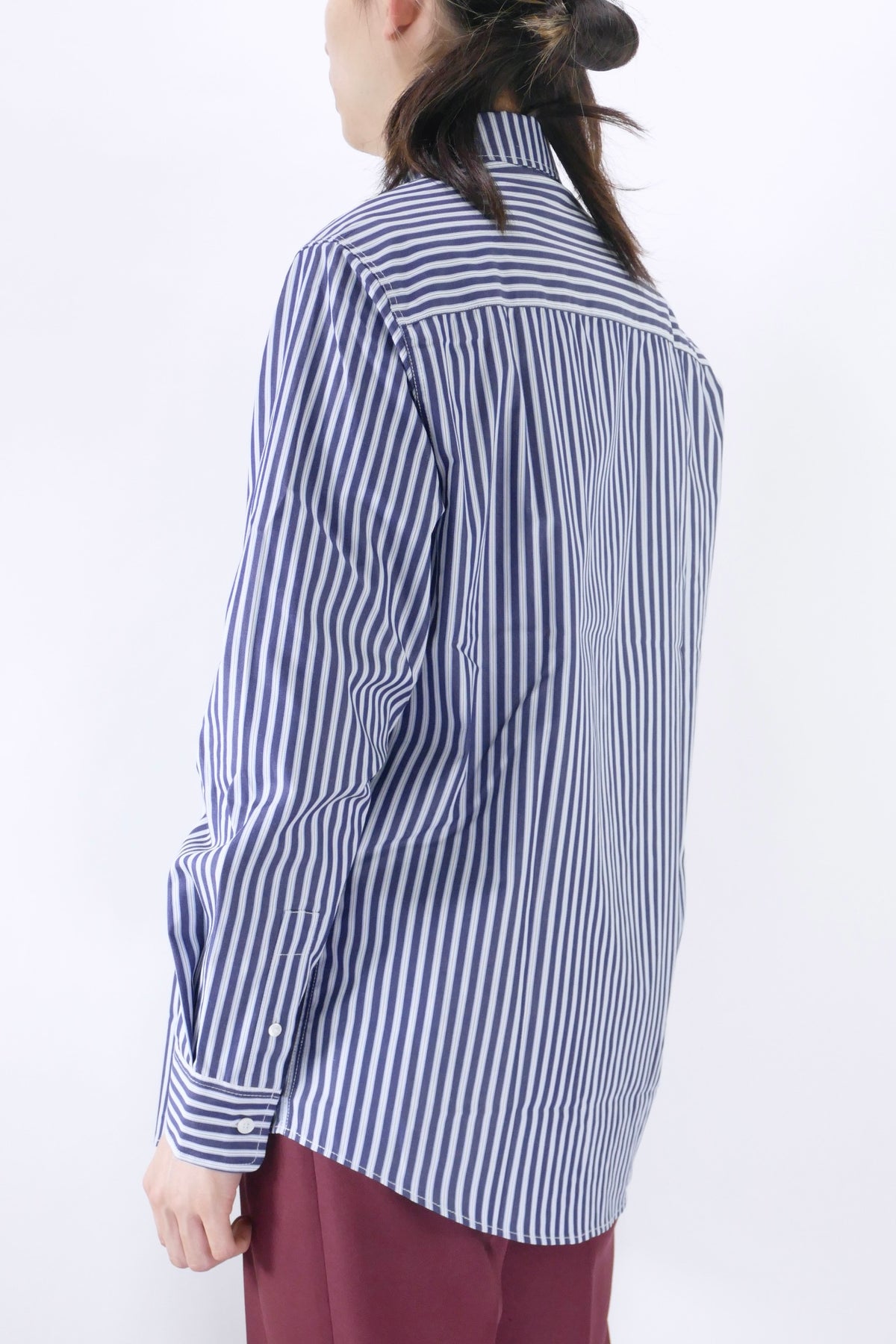 Maison Kitsuné Casual Striped Shirt - Navy/White