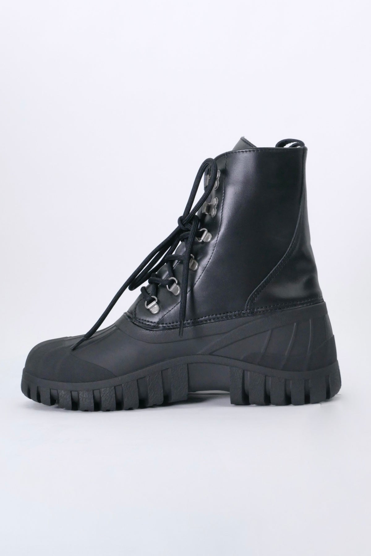 Stutterheim Leather Patrol Boot - Black