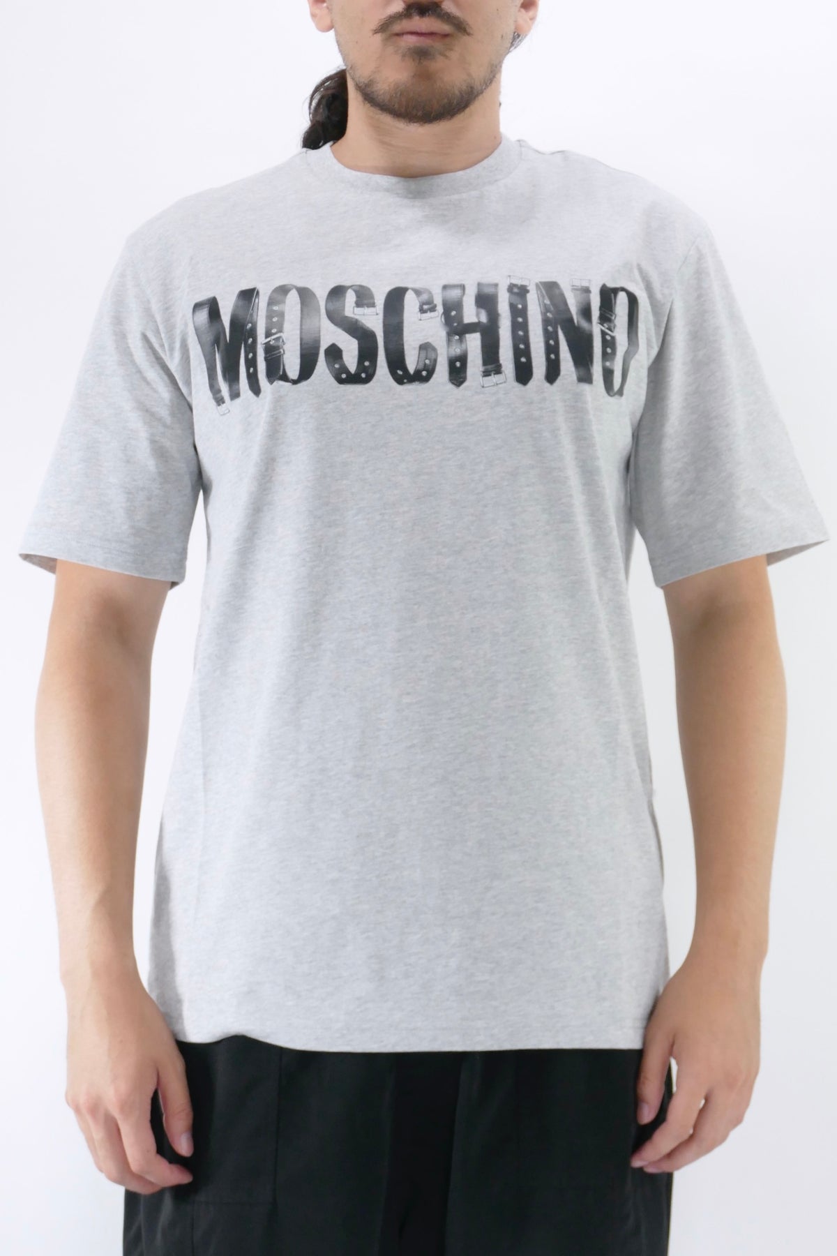 Moschino Biker Logo Tee - Grey