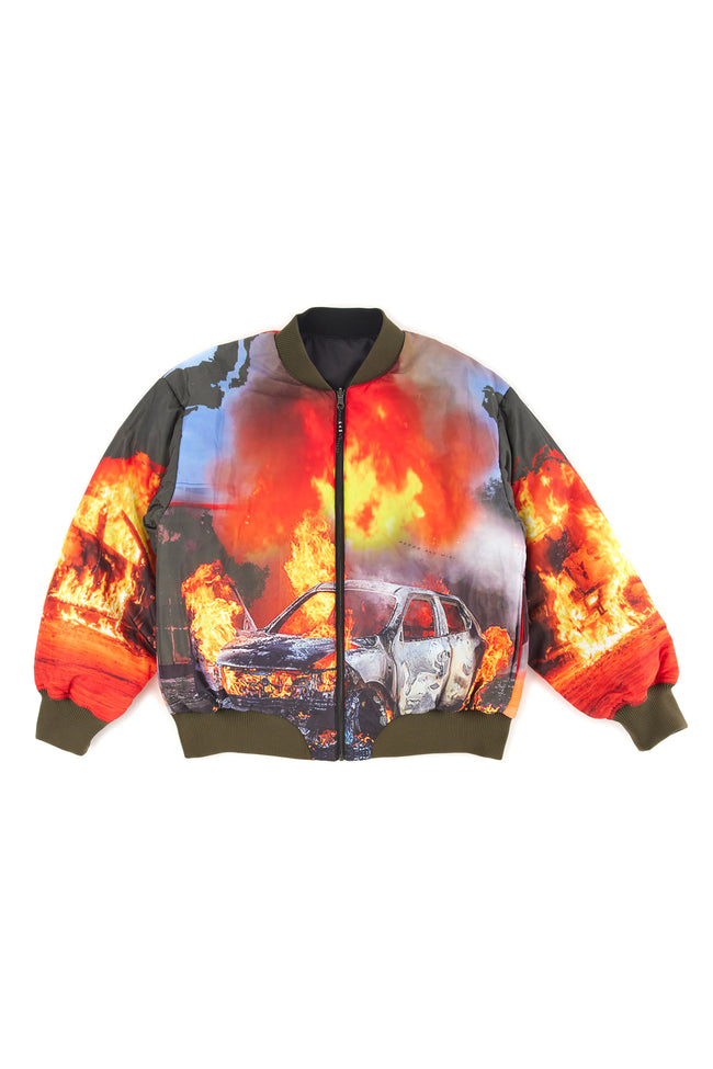 P.A.M. Engulfed Reversible Bomber Jacket - Black