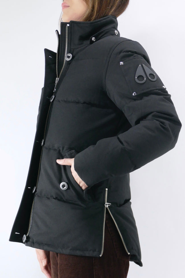 Moose Knuckles Womens Down Jacket 3Q Shearling - Black/Black