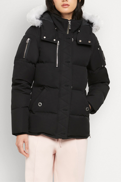 Moose Knuckles Womens Down Jacket 3Q Shearling - Black/Natutal