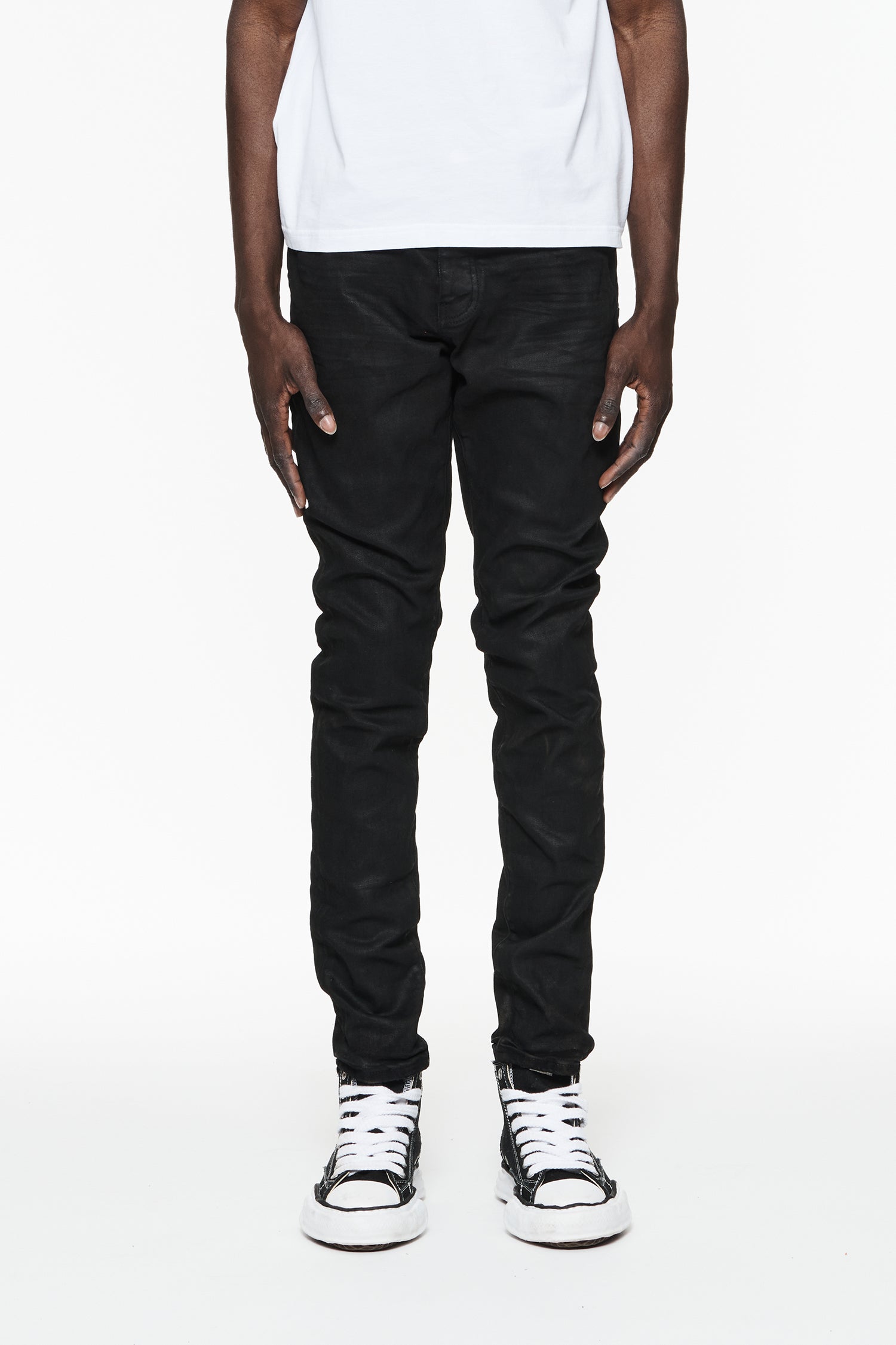 Purple Brand P005 Midnight Coated Jeans - Black - Due West