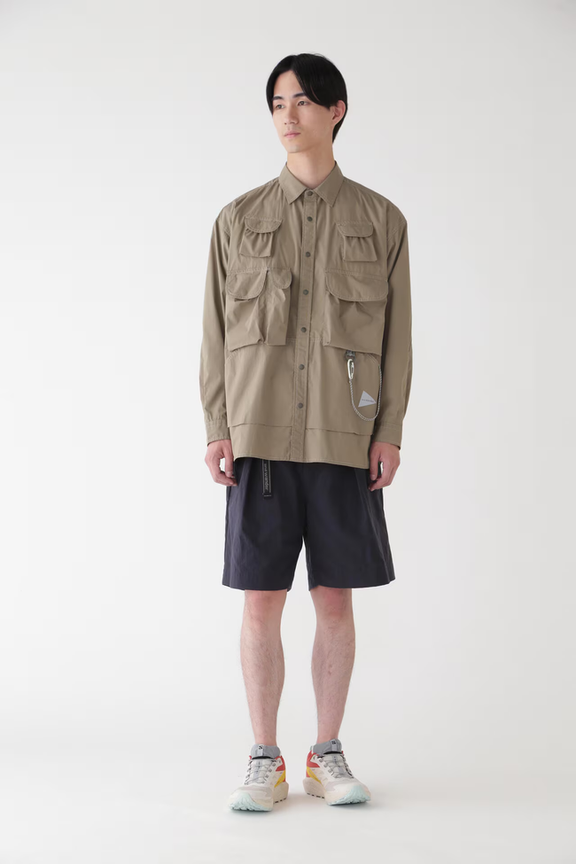 and Wander Multi Pocket Shirt - Beige