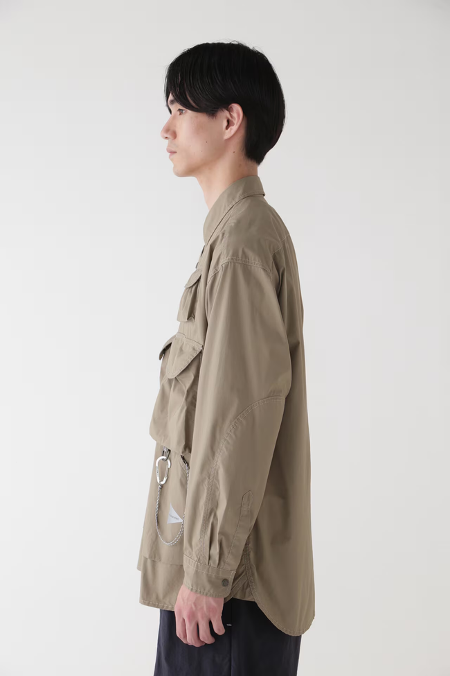 and Wander Multi Pocket Shirt - Beige