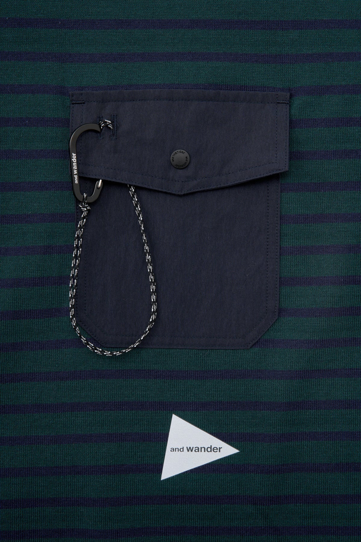 and Wander Stripes Pocket H/ST Tee - Green
