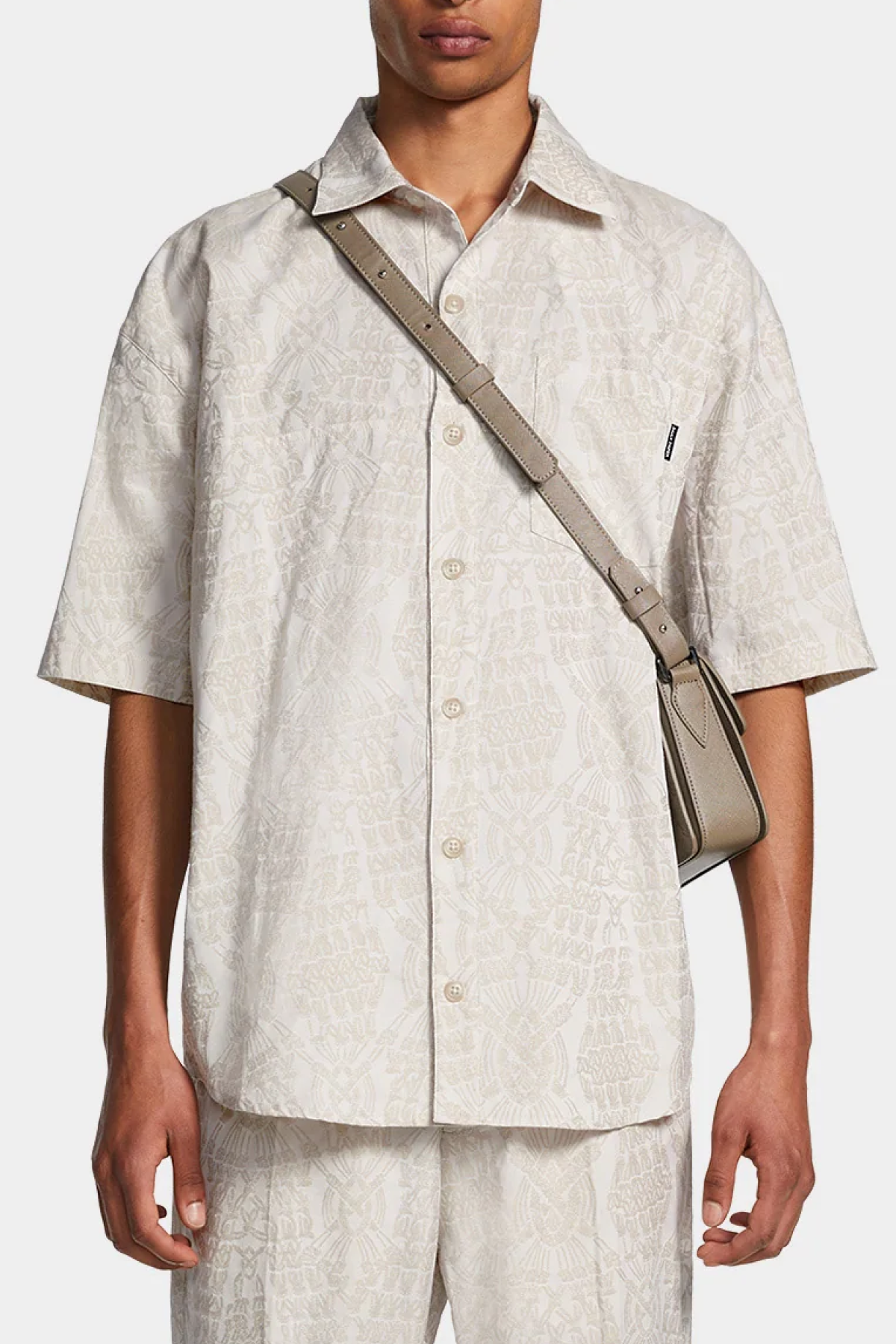 Daily Paper Macrame Jacquard Relaxed Shirt - Beige