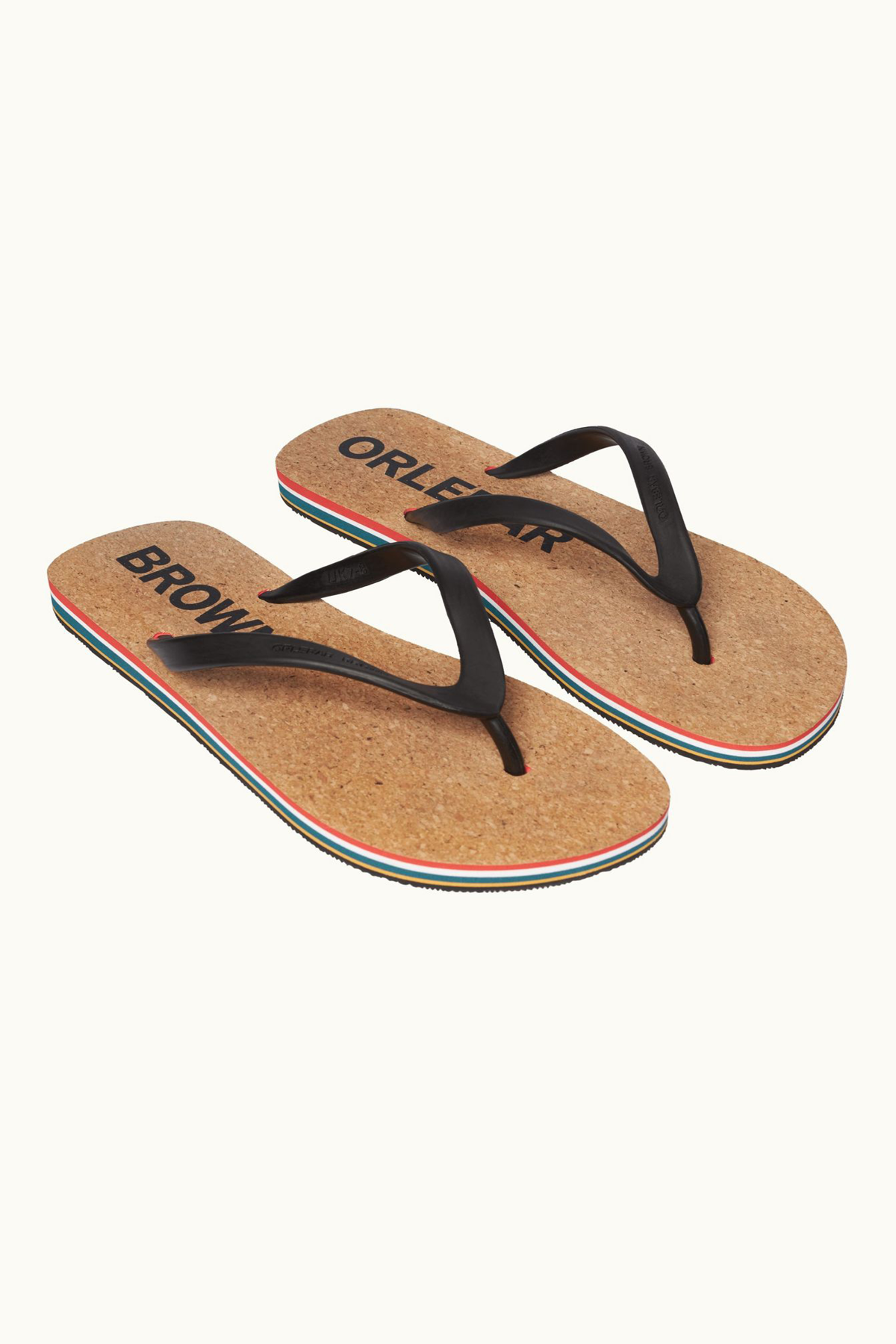 Orlebar Brown Haston Stripe Sandals - Black