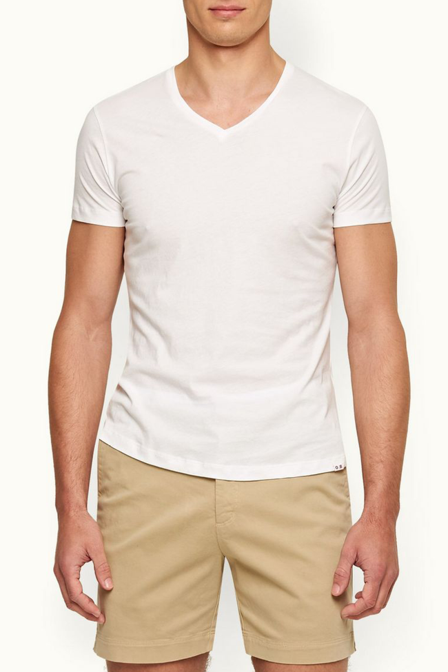 Orlebar Brown  OB-V Neck Tee - White