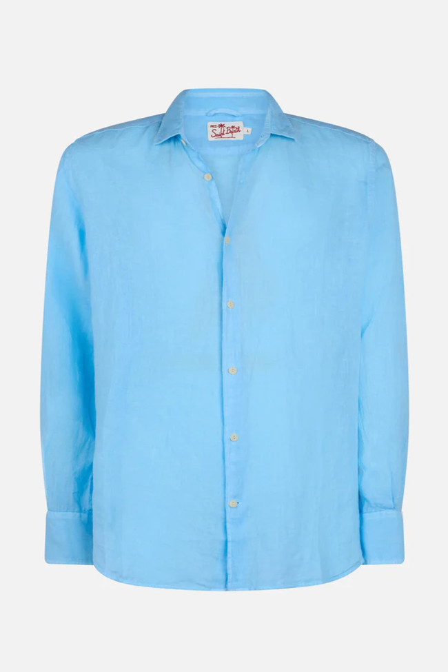 MC2 Saint Barth Pamplona Linen Shirt - Light Blue