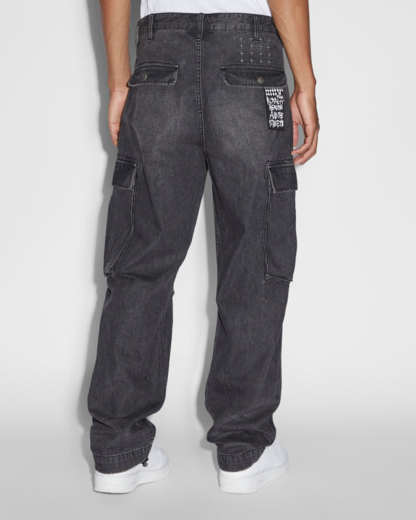 Ksubi Riot Cargo Pant - Faded Black - Due West