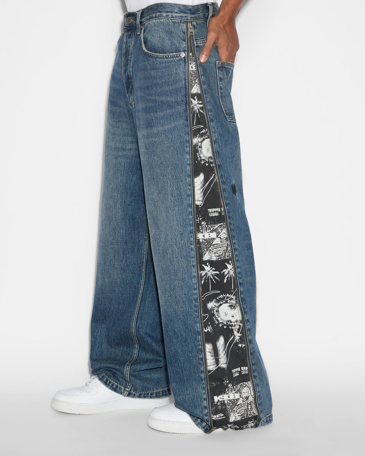 KSUBI X TRIPPIE REDD Maxx Zip Trip Jeans - Denim