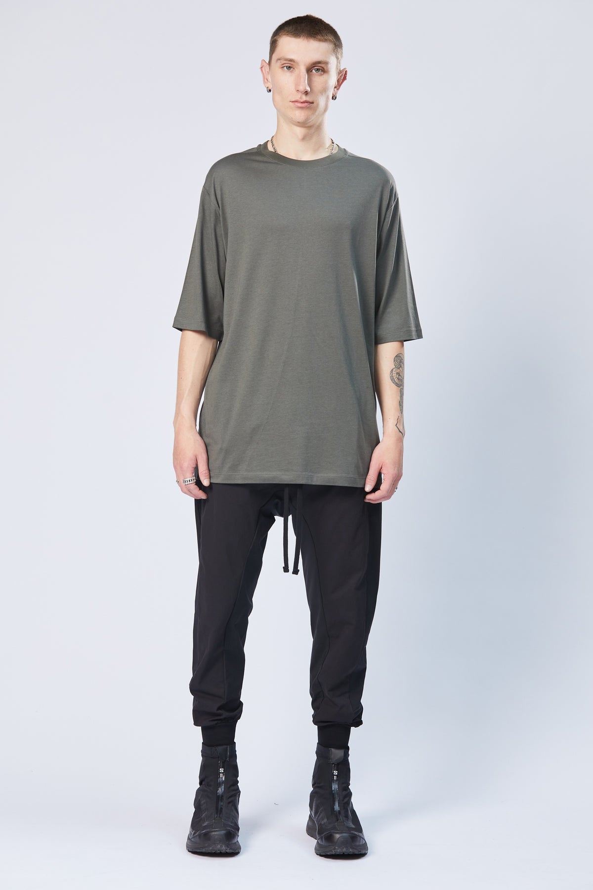 thom/krom  M TS 767 Relaxed Fit Tee - Green
