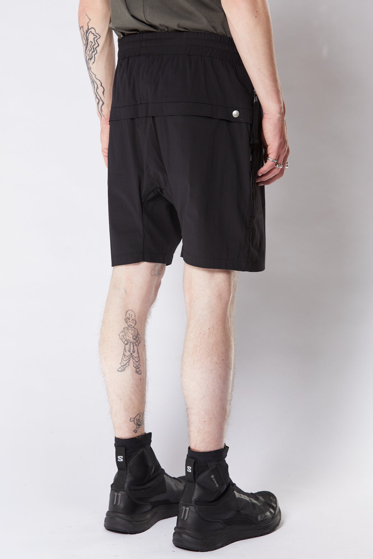 thom/krom M ST 422 Drop Crotch Shorts - Black