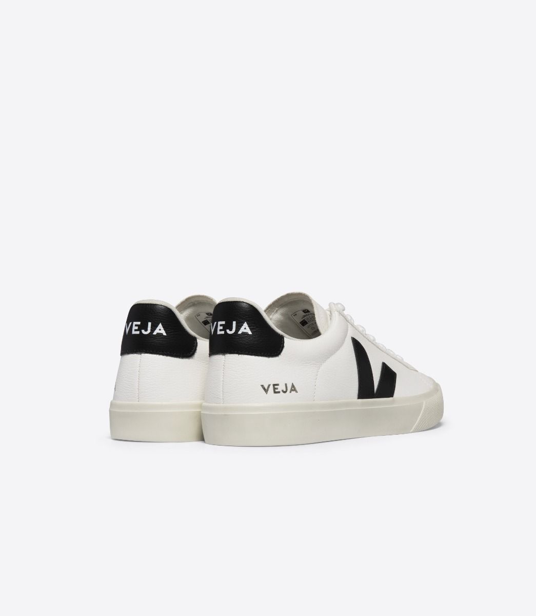 Veja Mens Campo ChromeFree Leather Sneakers - White/Black