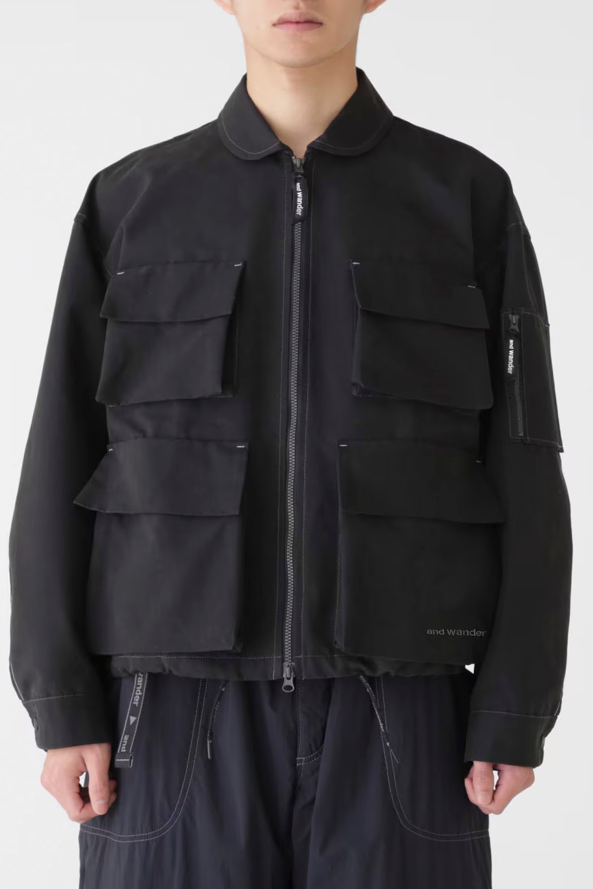 and Wander C/PE Twill Field Jacket - Black