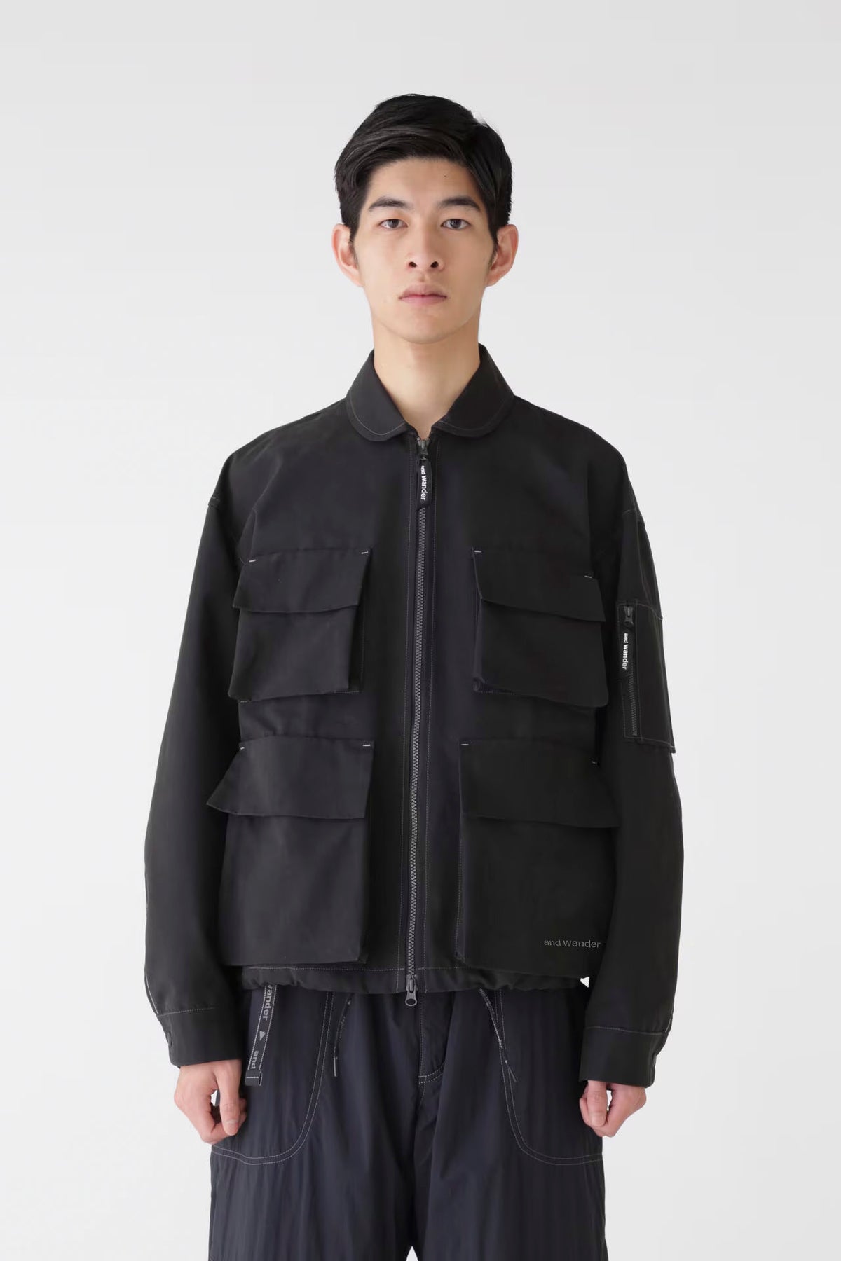 and Wander C/PE Twill Field Jacket - Black