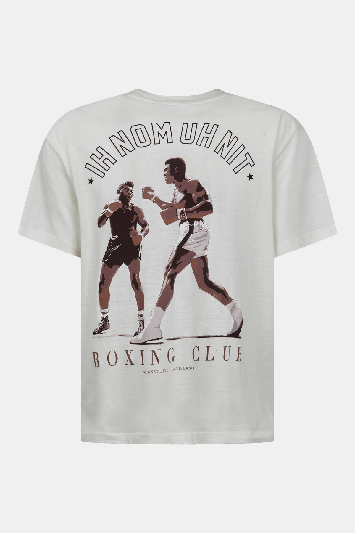 Ih Nom Uh Nit Boxing Fight Print  Tee - Off White