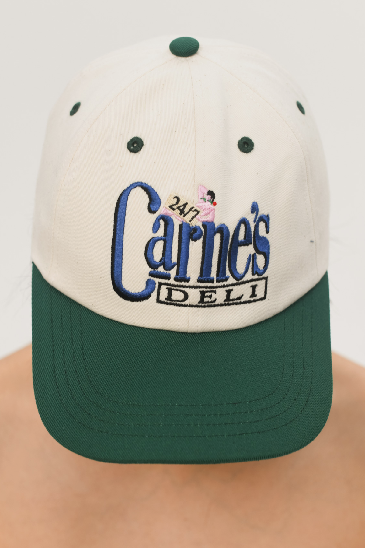 Carne Bollente Carne Deli 24/7 Hat - Cream/Green