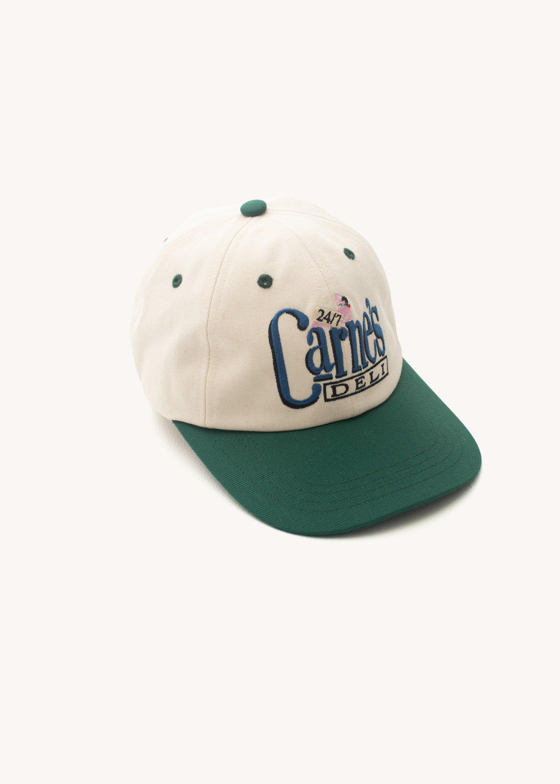 Carne Bollente Carne Deli 24/7 Hat - Cream/Green