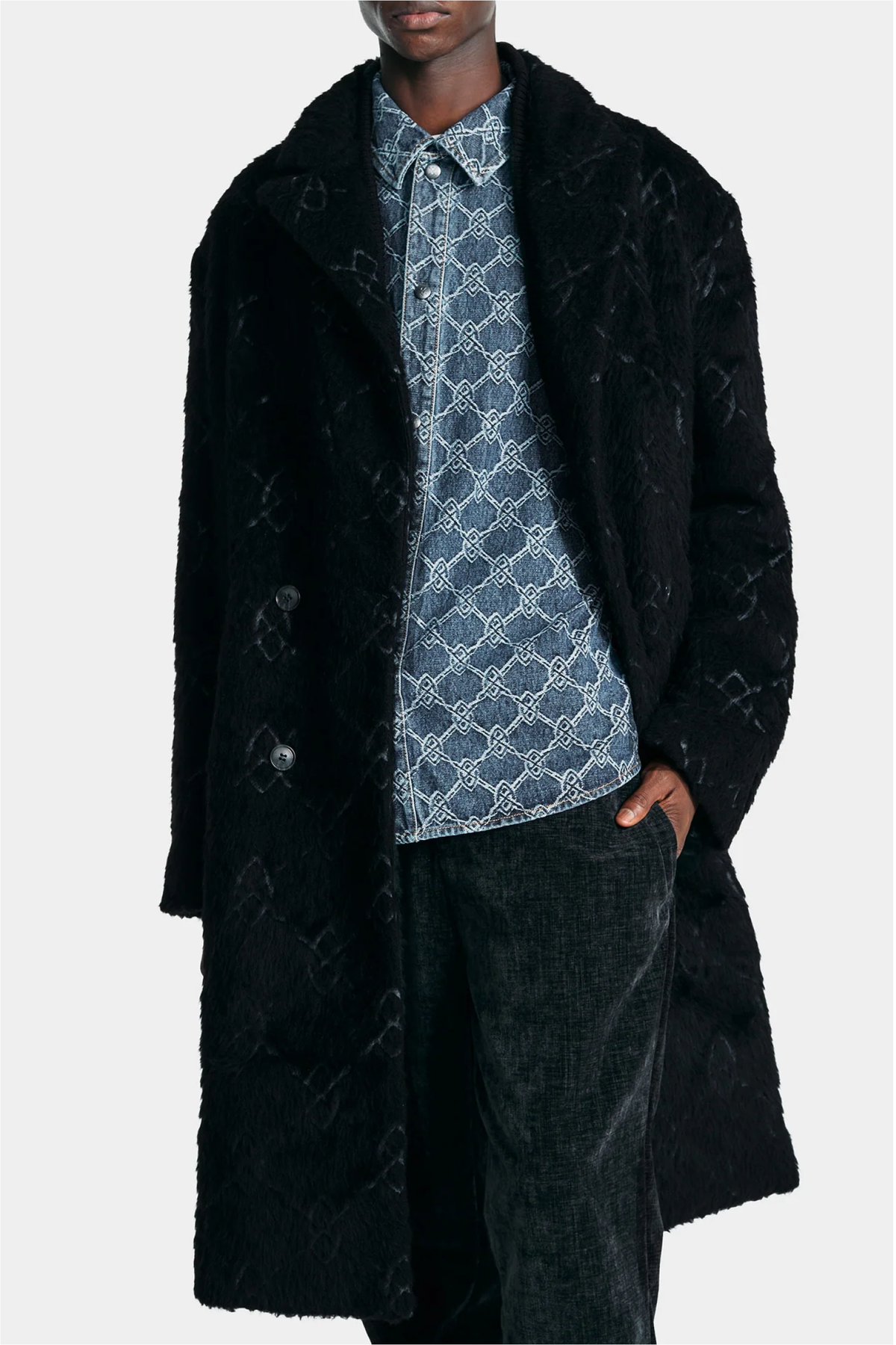 Daily Paper Obsidian Tangible Coat Jacket - Black