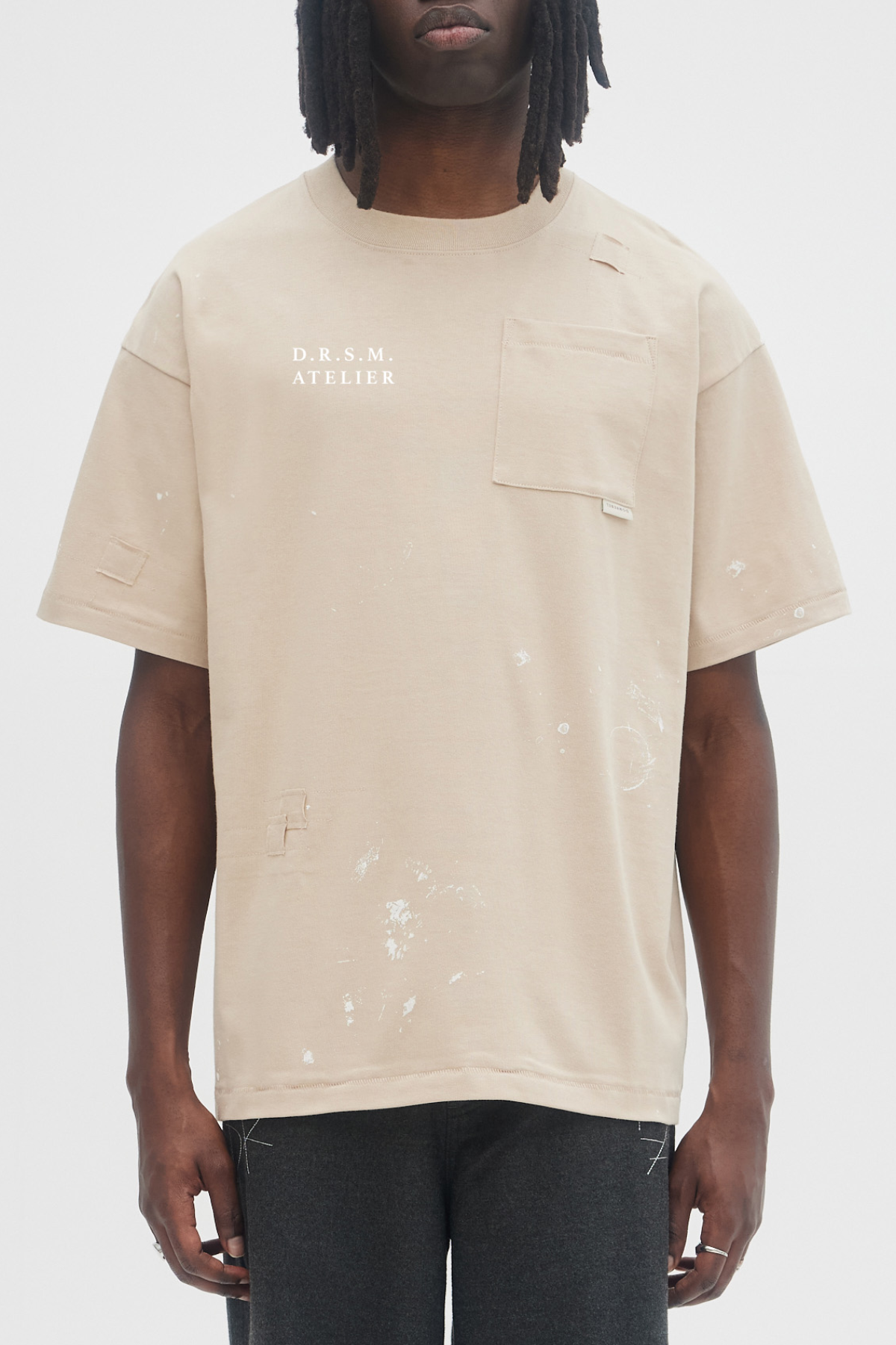 DOMREBEL Atelier Pocket Tee - Dust