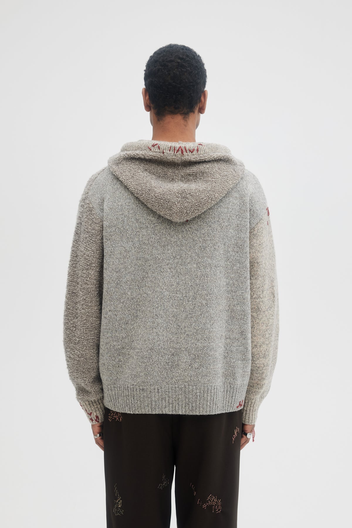 DOMREBEL Producer Knit Zip Hoodie - Grey