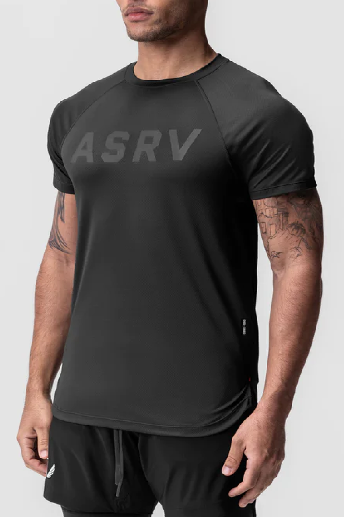 ASRV Aerosilver® Established Tee - Black &quot;ASRV&quot;