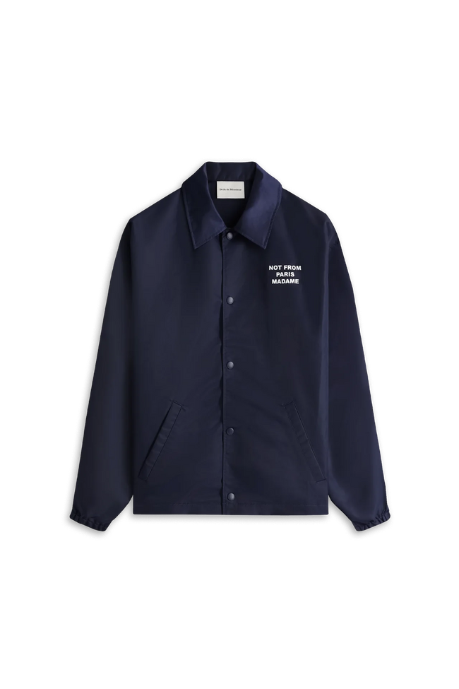 Drôle de Monsieur La Veste Slogan Jacket - Navy