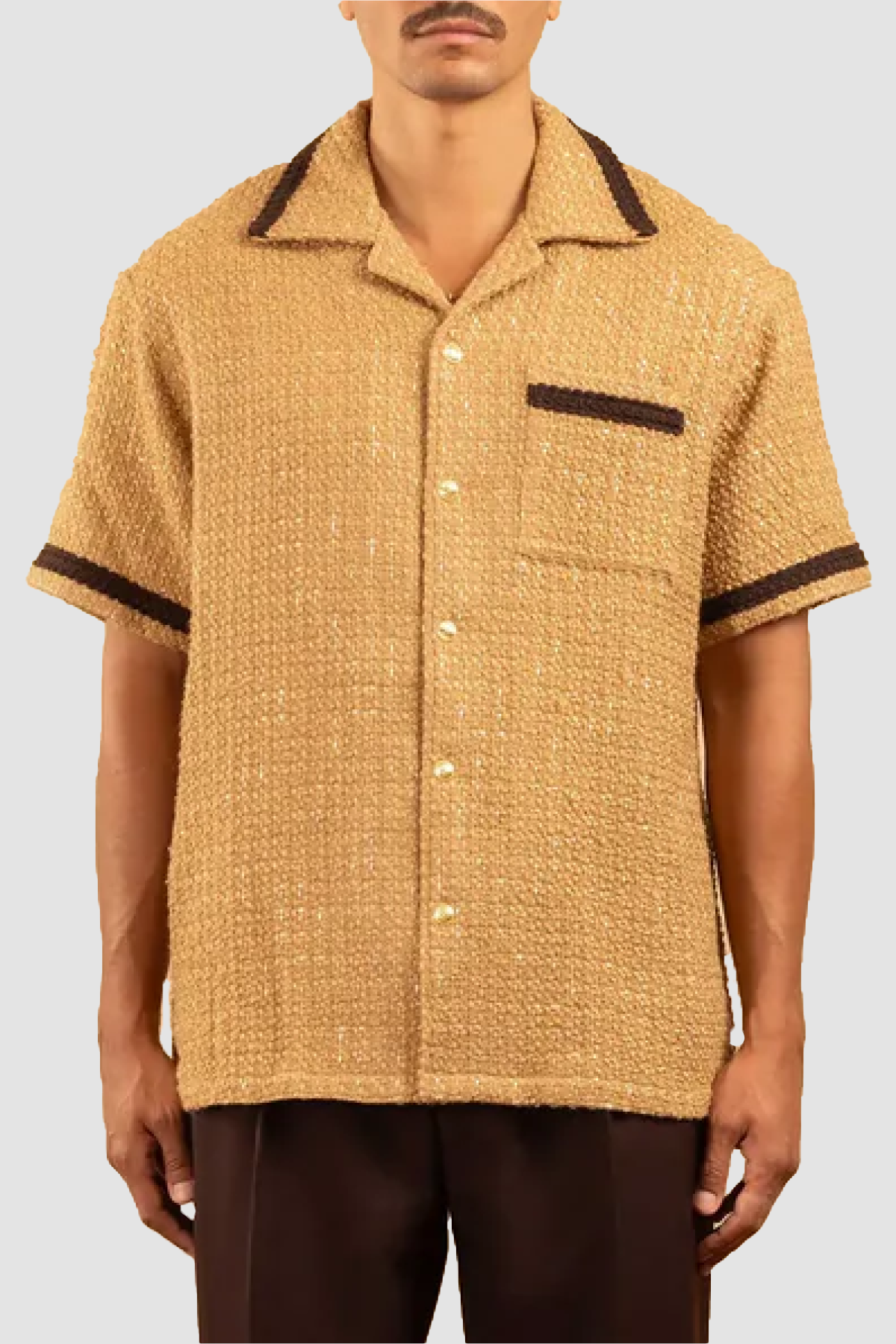 Drôle de Monsieur Tweed Shirt - Beige