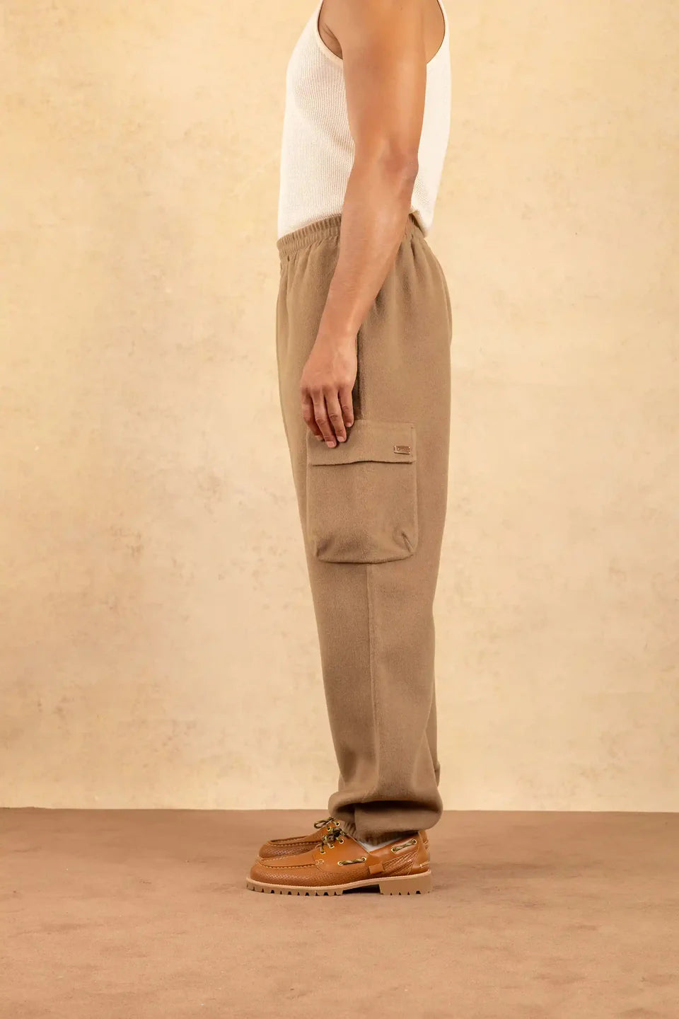 Drole de Monsieur Le Pantalon Cargo Laine Pants Camel M CAMEL