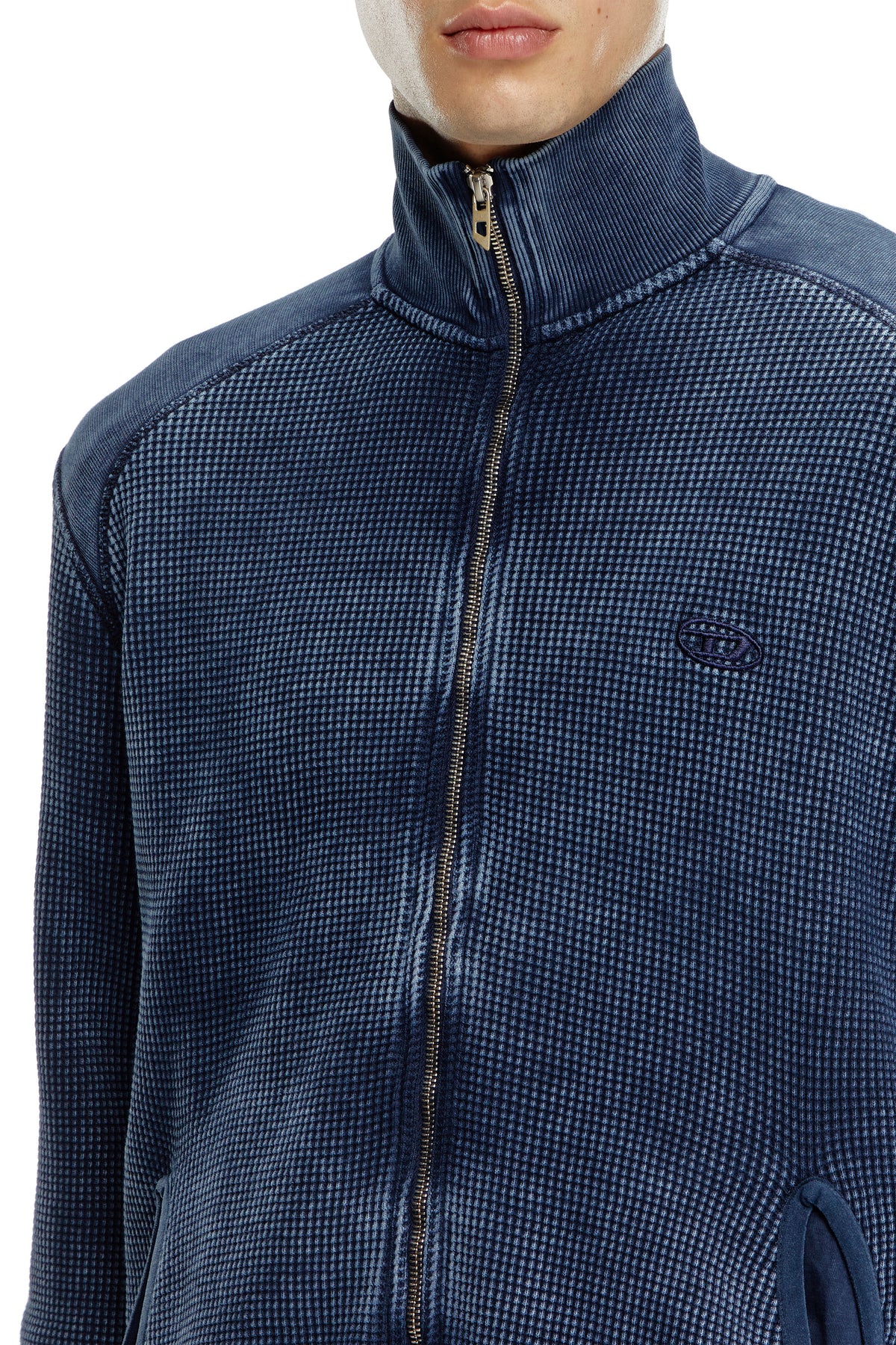 DIESEL S-Wafcool-Zip L/S Sweater - Blue