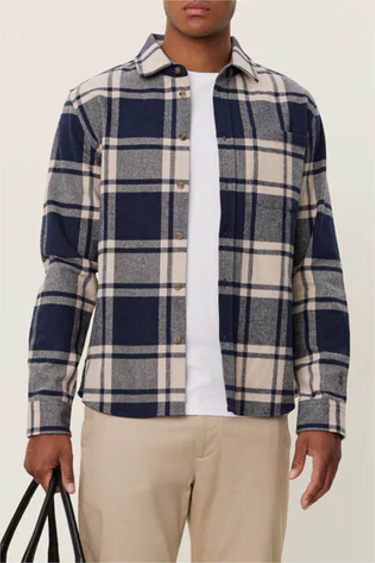 Les Deux Jeremy Flannel Shirt - Dark Navy