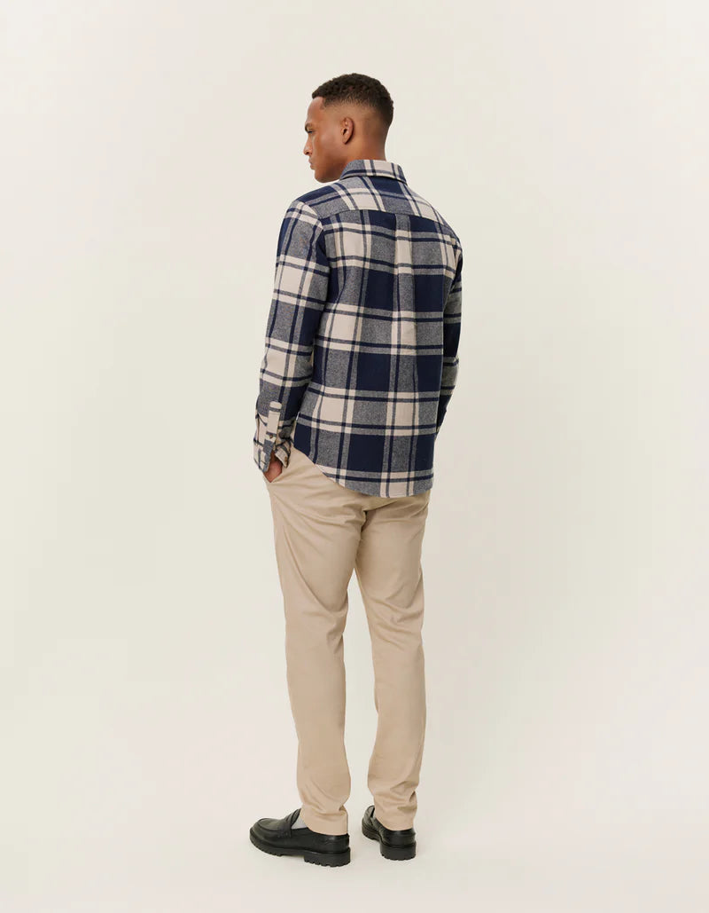 Les Deux Jeremy Flannel Shirt - Dark Navy