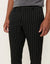 Les Deux Como Twill Pinstripe Suit Pants - Black/White