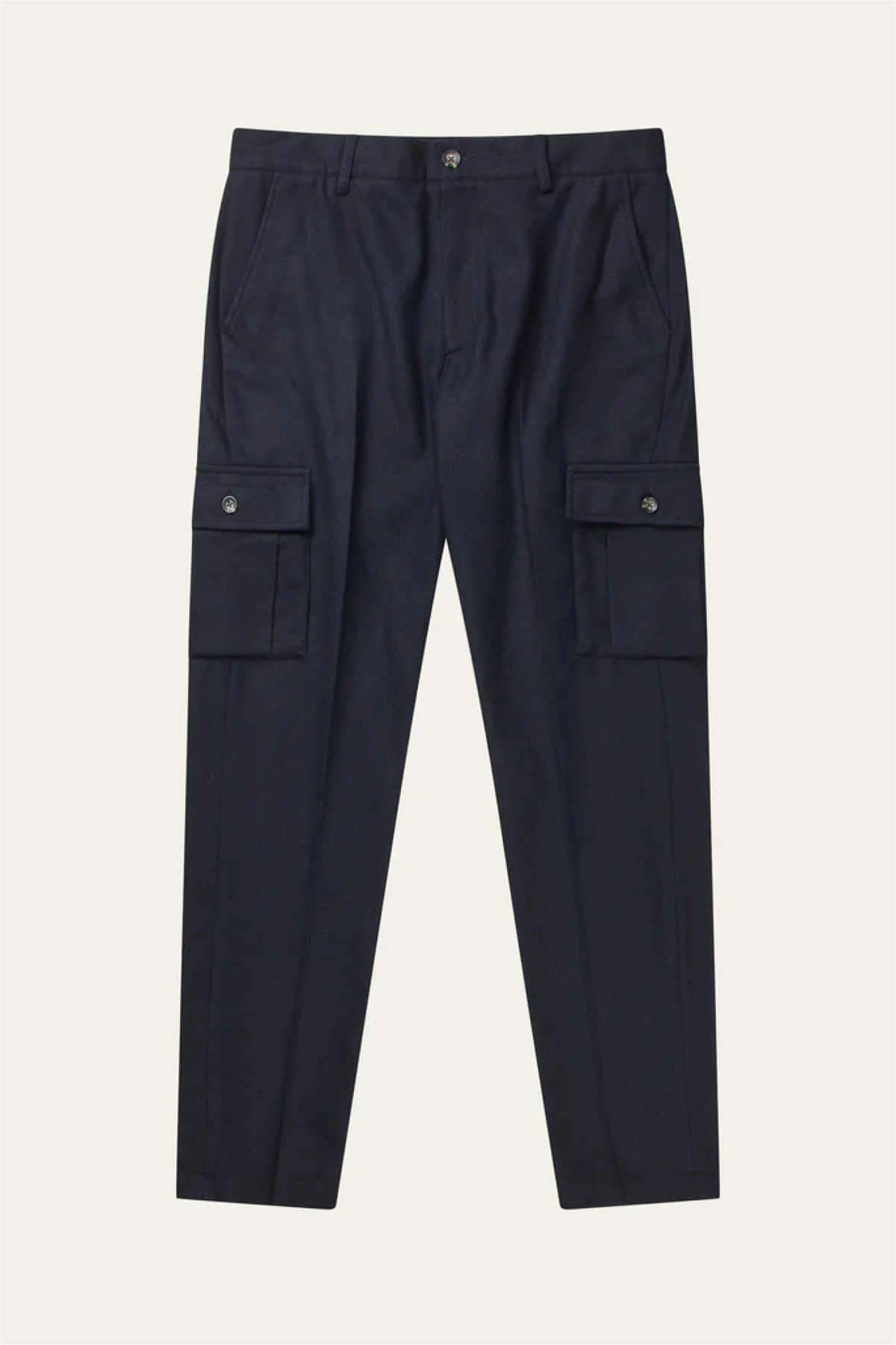 Les Deux Como Reg Wool Cargo Suit Pants - Dark Navy