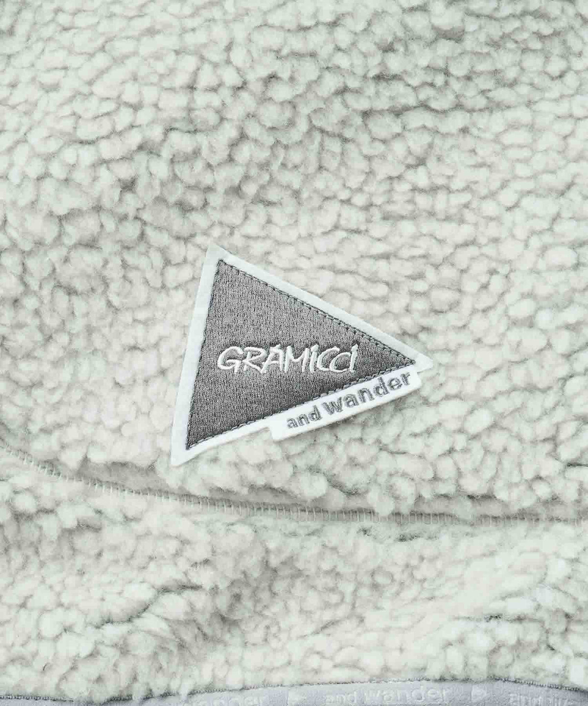 GRAMICCI x and wander JQ Tape Fleece Sweater - Light Grey