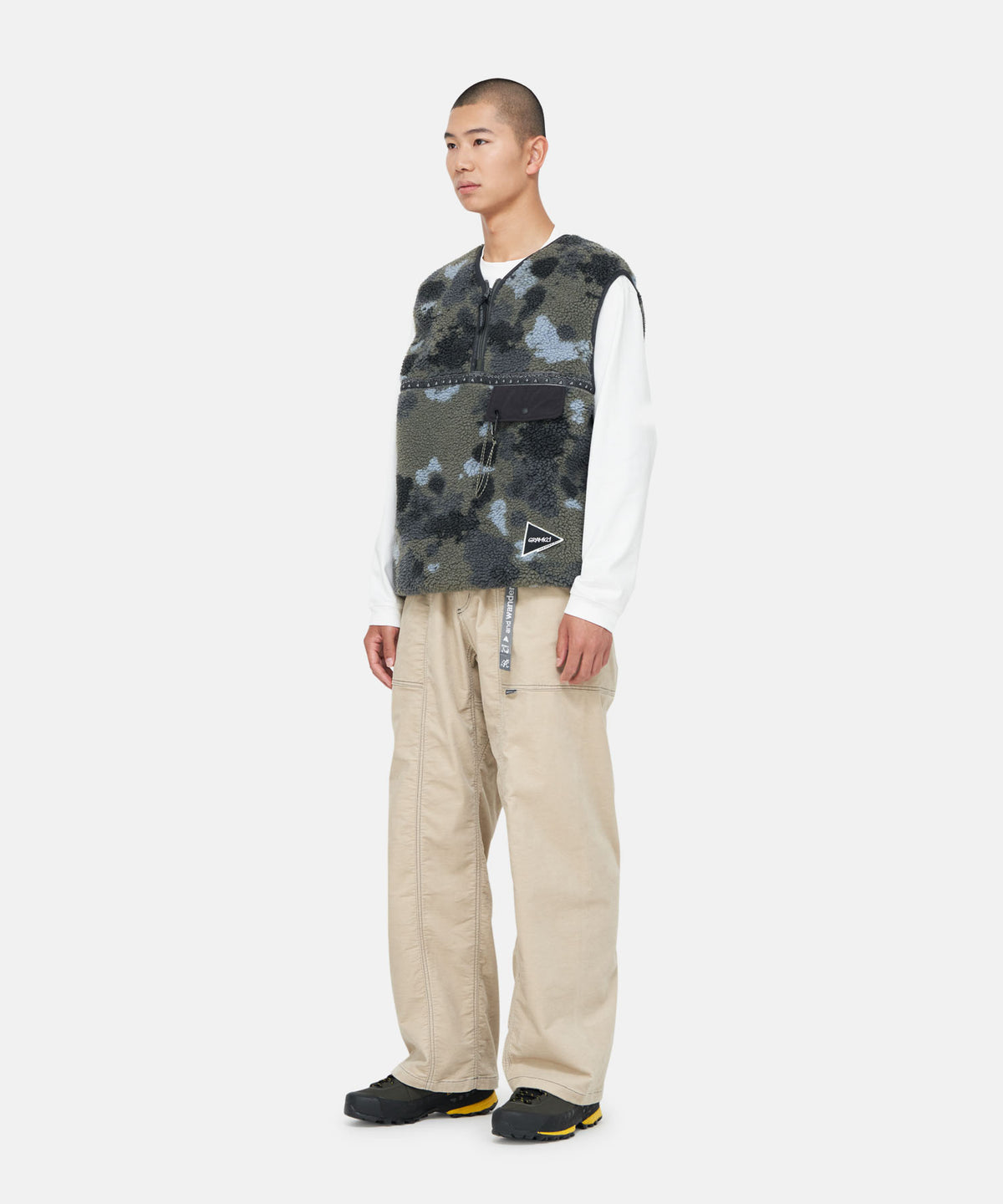 GRAMICCI x and wander JQ Tape Fleece Vest - Camo