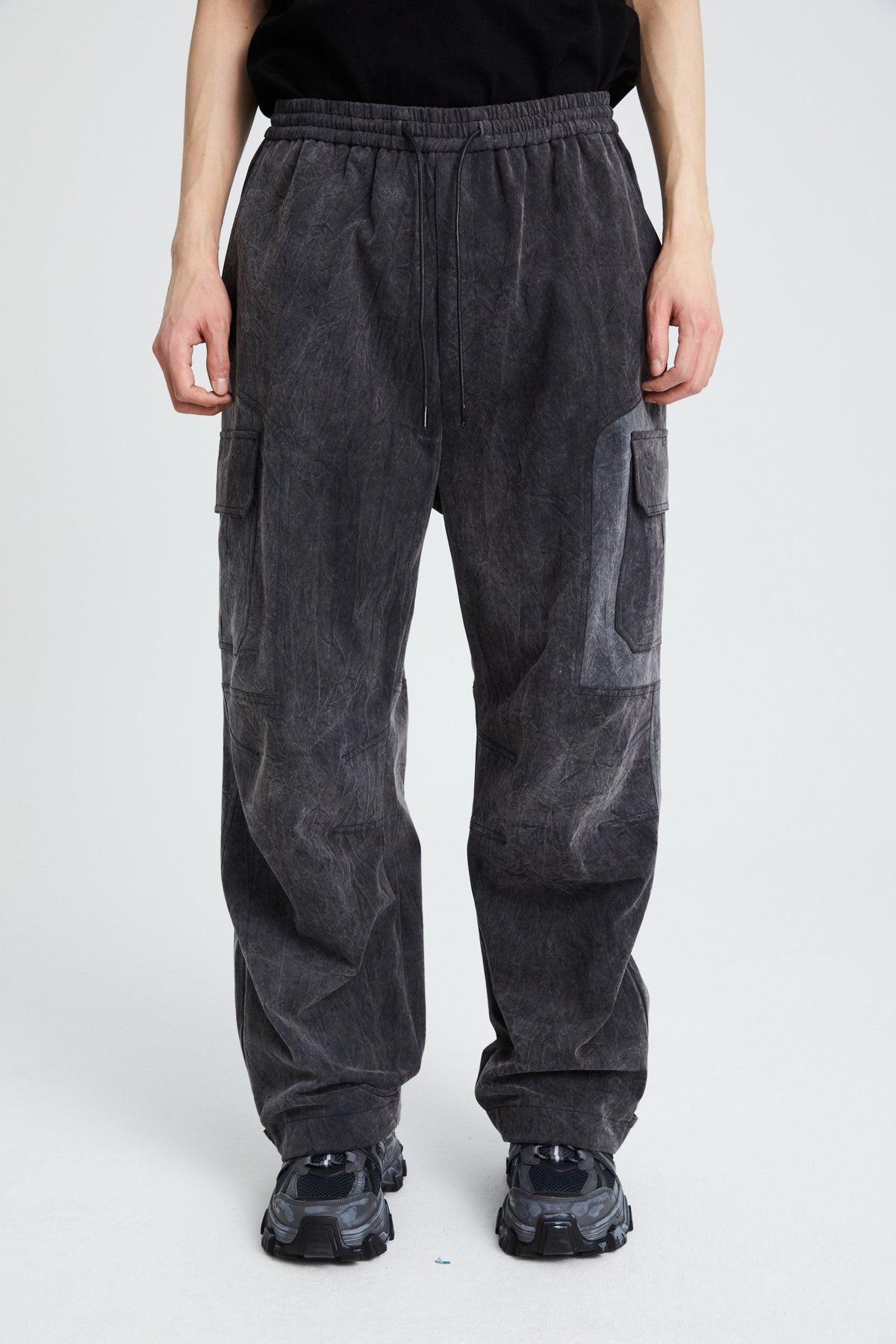 Juun.J Cotton Cargo Pants - Grey