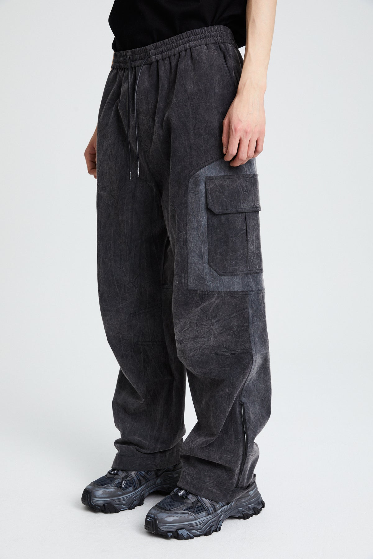 Juun.J Cotton Cargo Pants - Grey