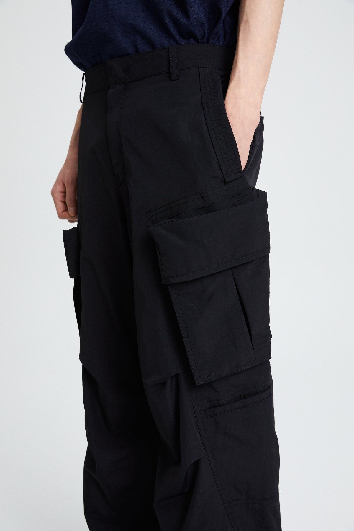 Juun.J Nylon Cargo Pants - Black