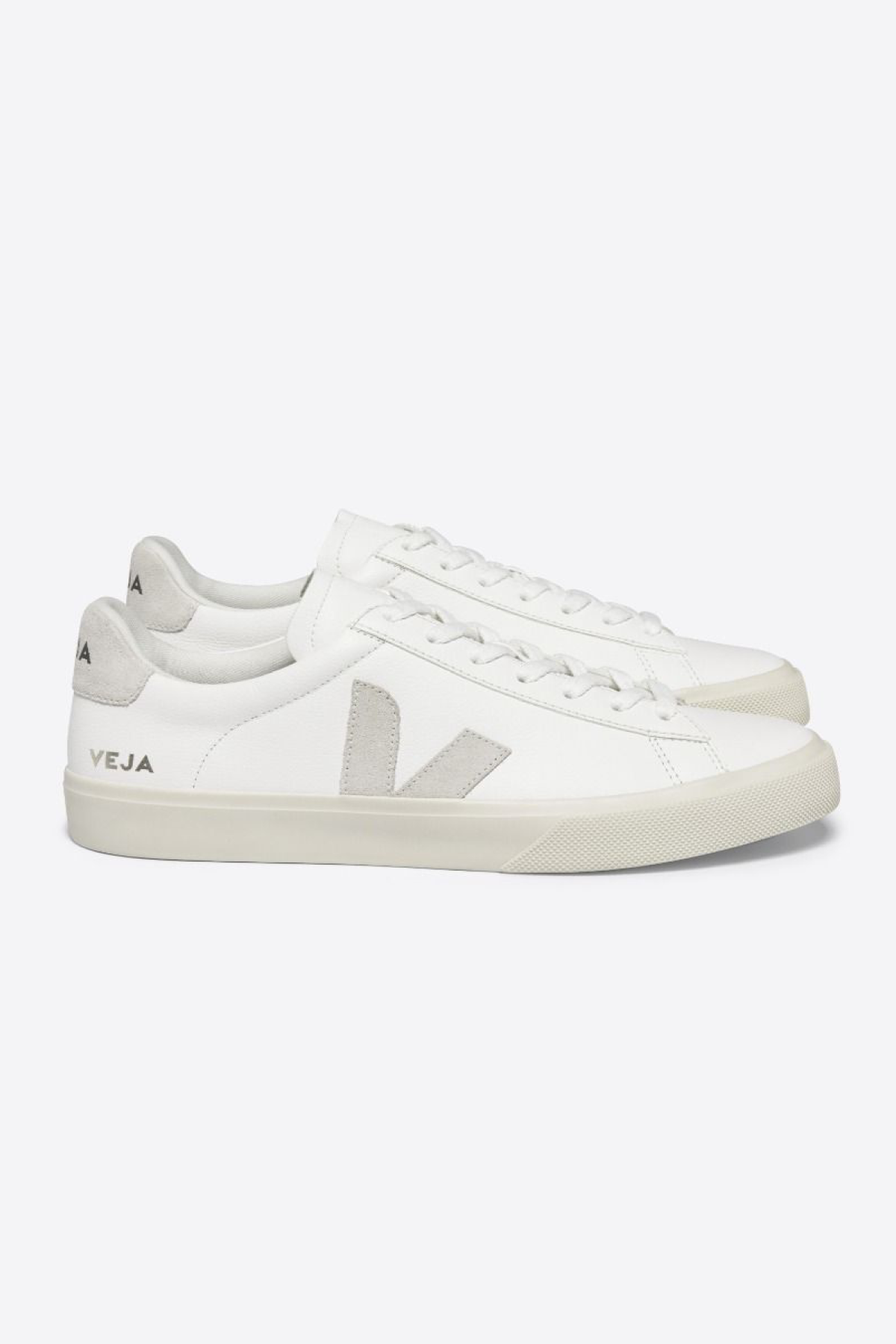 Veja Womens Campo ChromeFree Leather Sneakers - White/Natural