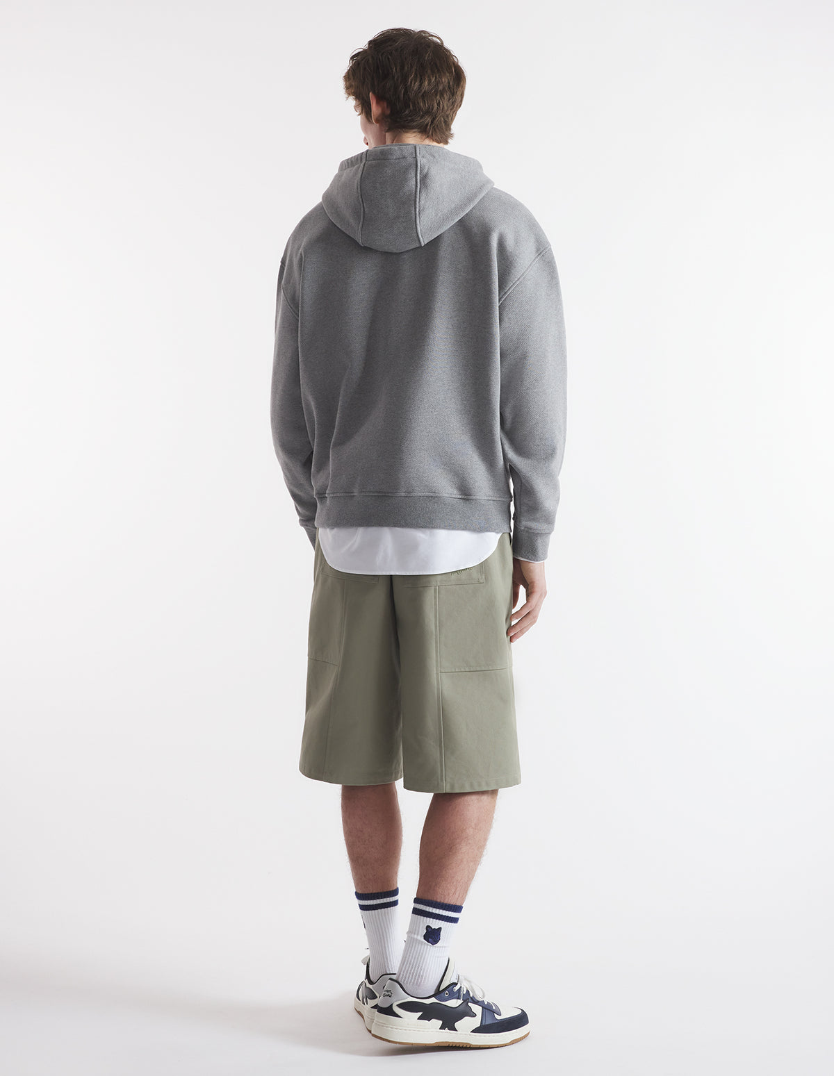 Maison Kitsuné Varsity Hoodie - Grey Melange