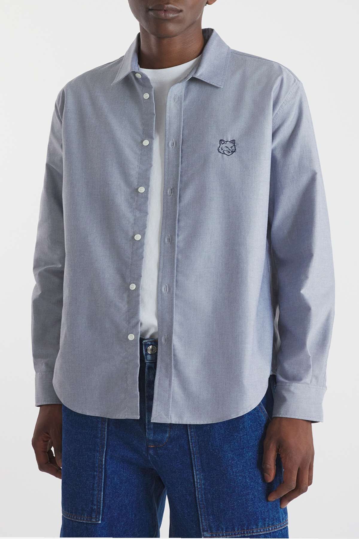 Maison Kitsuné Contour Fox Head Shirt - Navy