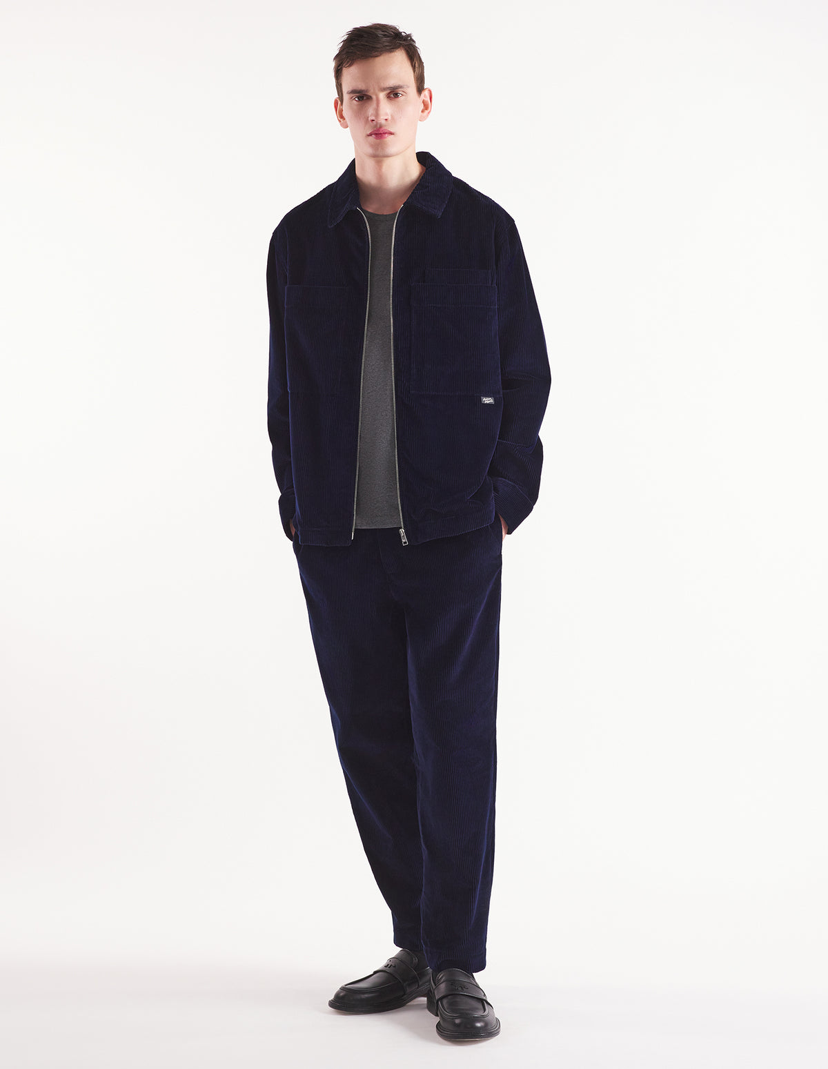 Maison Kitsuné Zipped Overshirt - Navy