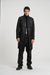 Masnada Funnel Neck Coated Wool Coat - Black