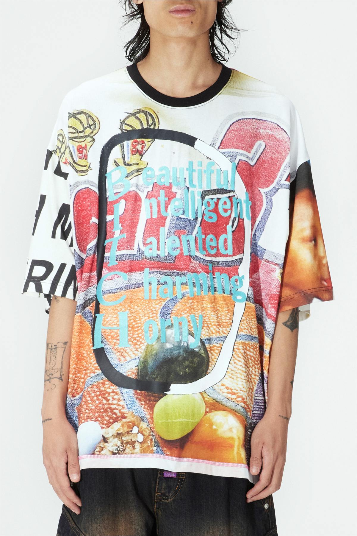 P.A.M B.I.T.C.H. (Martine Syms) Oversized Tee - Multi