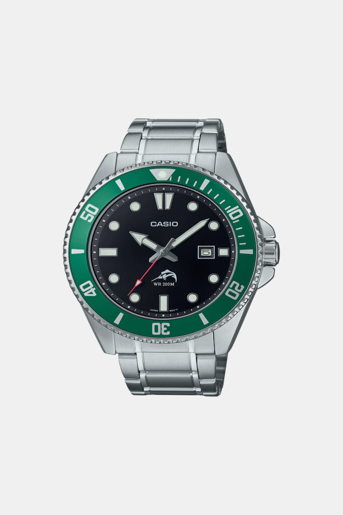 Casio MDV106DD-1A3 Watch - Silver/Black/Green