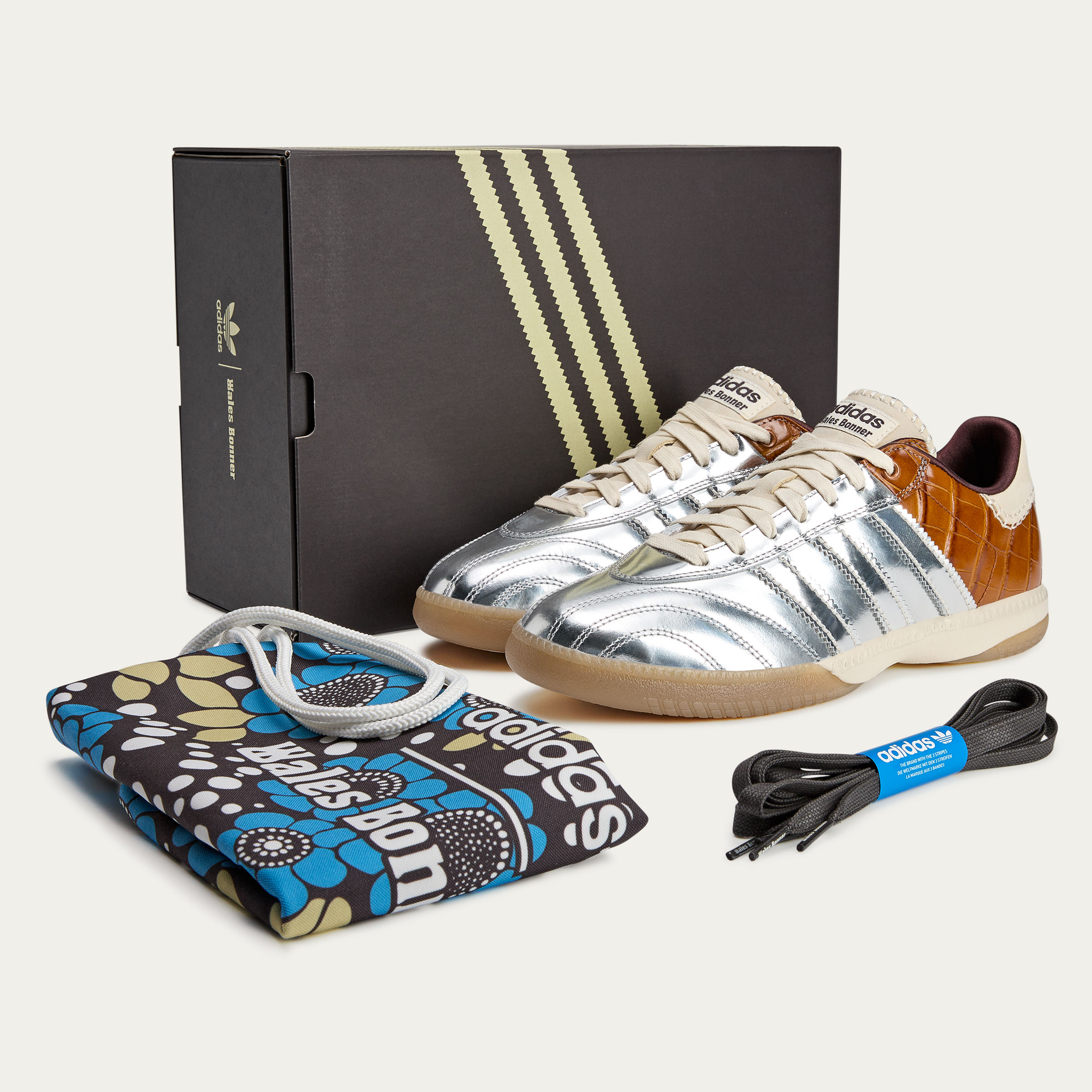 adidas x Wales Bonner Millennium Samba Sneakers - Silver adidas x Wales Bonner Millennium Samba Sneakers - Silver